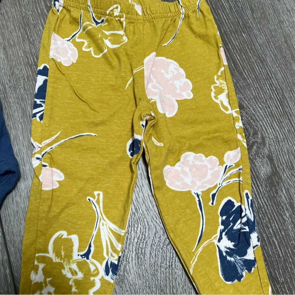 CARTERS 2PC SHORT SLEEVE BODYSUIT AND PANTS OUTFIT BLUE YELLOW 12MO